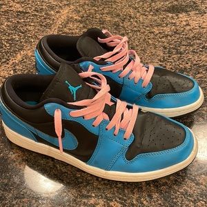 Blue and black Jordan 1 lows